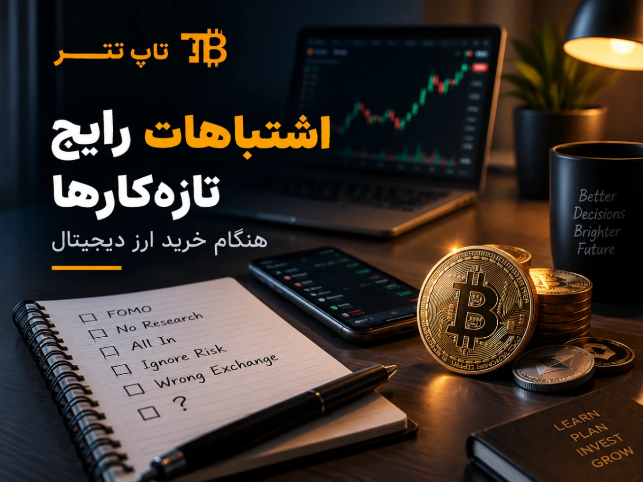 اشتباهات رایج تازه‌کارها هنگام خرید ارز دیجیتال